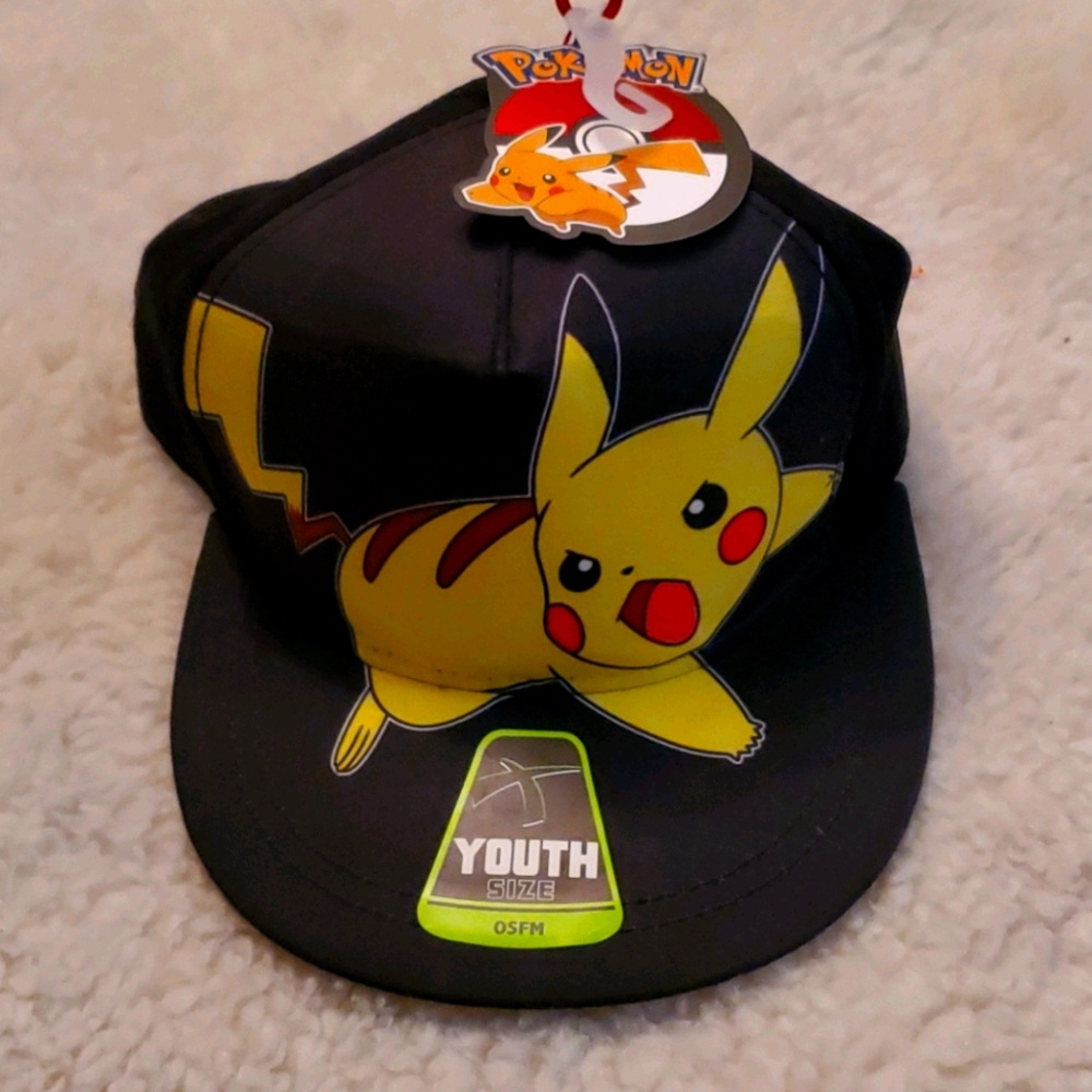 Youth Pokémon Pikachu black and yellow cap